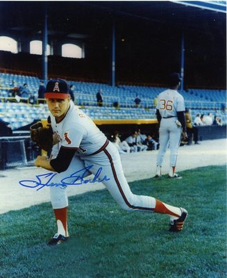 STEVE BARBER DECEASED CALIFORNIA ANGELS ANGELS SIGNED 8X10 PHOTO W/COA