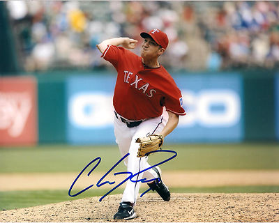 CHRIS RAY TEXAS RANGERS AUTOGRAPHED SIGNED 8X10 PHOTO W/COA