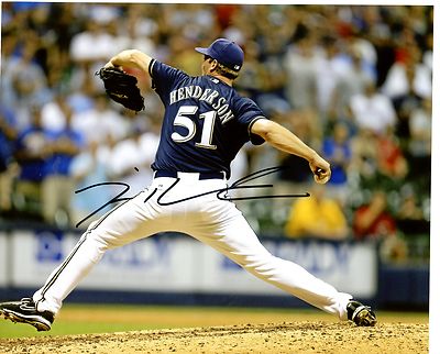 JIM  HENDERSON     MILWAUKEE  BREWERS SIGNED  AUTOGRAPHED  8X10  PHOTO
