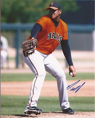 ADELBERTO MEJIA SAN FRANCISCO GIANTS SIGNED AUTOGRAPHED ACTION 8X10 PHOTO W/COA