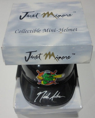 NICK JOHNSON NORWICH NAVIGATORS SIGNED AUTOGRAPHED MINI HELMET JUST MINORS W/COA