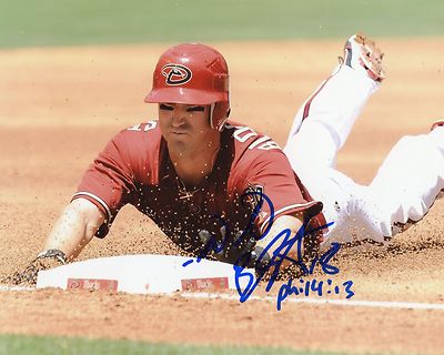 WILLIE  BLOOMQUIST   SLIDING  ARIZONA  DIAMONDBACKS   AUTOGRAPHED   SIGNED 8X10 
