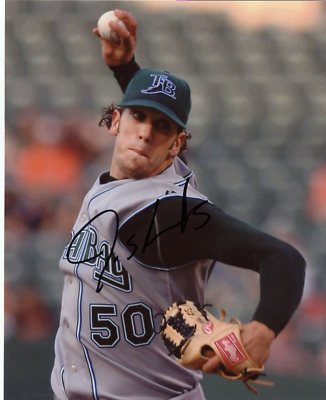 JAMIE SHIELDS TAMPA BAY RAYS SIGNED 8X10 PHOTO W/COA