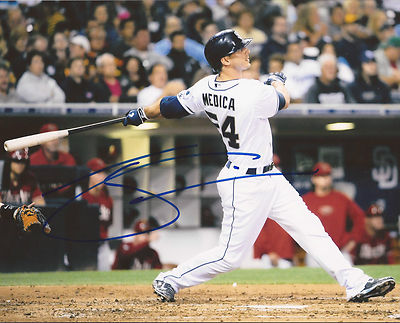TOMMY MEDICA SAN DIEGO PADRES SIGNED AUTOGRAPHED HORIZONTAL 8X10 PHOTO W/COA