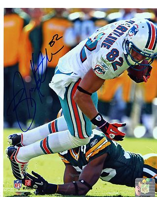 BRIAN HARTLINE MIAMI DOLPHINS   SIGNED 8X10 PHOTO
