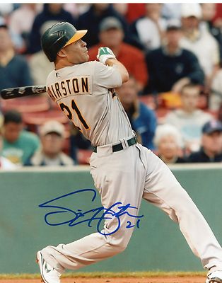 SCOTT  HAIRSTON   #21    OAKLAND  A'S   SIGNED  AUTOGRAPHED   8X10  PHOTO