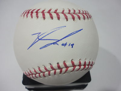 ZACH LEE LOS ANGELES DODGERS SIGNED AUTOGRAPHED M.L. BASEBALL W/COA