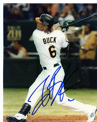 TRAVIS  BUCK  OAKLAND A'S   #6   SIGNED AUTOGRAPHED 8X10 PHOTO