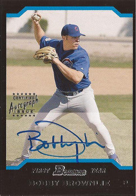 BOBBY BROWNLIE CHICAGO CUBS 2004 BOWMAN AUTOGRAPHED SIGNED RC CARD