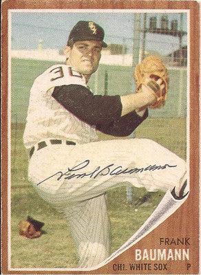 FRANK BAUMANN CHICAGO WHITE SOX SIGNED AUTOGRAPHED 1962 TOPPS CARD #161 W/COA