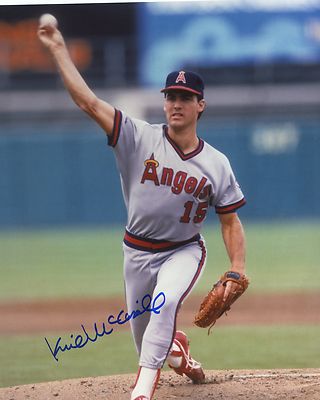 KIRK  MCCASKILL CALIFORNIA  ANGELS   THROWING   SIGNED 8X10  PHOTO
