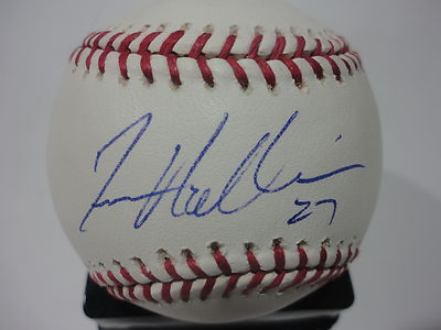 DAMON HOLLINS BRAVES/DODGERS SIGNED AUTOGRAPHED M.L. BASEBALL W/COA