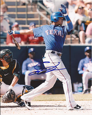 ENGEL BELTRE TEXAS RANGERS ROOKIE SIGNED AUTOGRAPHED 8X10 PHOTO W/COA 