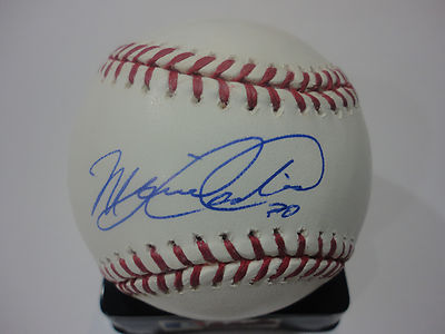 MIGUEL OLIVO SEATTLE MARINERS MARLINS SIGNED AUTOGRAPHED M.L. BASEBALL W/COA