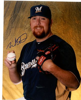 MICHAEL  OLMSTED    MILWAUKEE  BREWERS  SIGNED AUTOGRAPHED 8X10  PHOTO