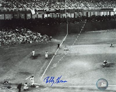 BOBBY  THOMSON   NEW YORK  GIANTS  DECEASED   SIGNED AUTOGRAPHED  8X10 C
