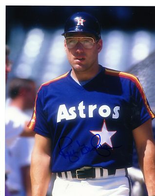RICH  GEDMAN  HOUSTON  ASTROS  PROFILE  SIGNED  AUTOGRAPHED 8X10  PHOTO