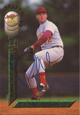 PAUL WILSON NEW YORK YANKEES 1994 SIGNATURE ROOKIES AUTOGRAPHED SIGNED CARD