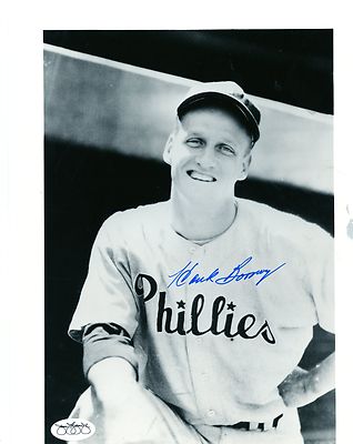 HANK  BOROWY    DECEASED  JSA  STICKER   PHILADELPHIA  PHILLIES  SIGNED  8X10  