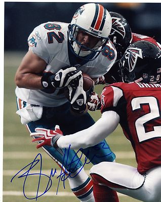 BRIAN HARTLINE MIAMI DOLPHINS   SIGNED 8X10 PHOTO