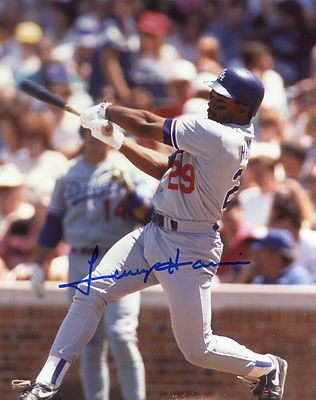 LENNY  HARRIS    LOS ANGELES DODGERS SIGNED AUTOGRAPHED 8X10  PHOTO      C