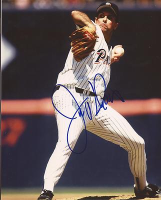 JIM DESHAIES SAN DIEGO PADRES SIGNED AUTOGRAPHED 8X10 PHOTO W/COA