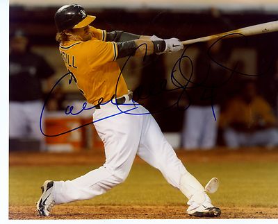 COLLEN  COWGILL  YELLOW UNIFORM   OAKLAND  A'S  SIGNED AUTOGRAPHED  8X10  PHOTO