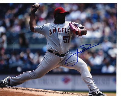 JEROME  WILLIAMS   ANAHEIM  ANGELS  SIGNED  AUTOGRAPHED 8X10 PHOTO  